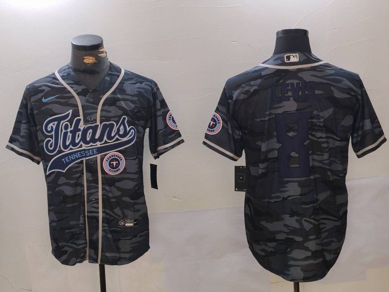 Men Tennessee Titans #8 Levis Camo Joint Name 2024 Nike Limited NFL Jersey style 3->los angeles dodgers->MLB Jersey
